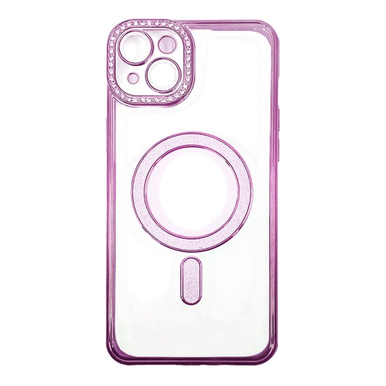 Magnetic Case with Camera Lens for Apple iPhone 15 Plus Pink Magnetic Case with Camera Lens for Apple iPhone 15 Plus Pink